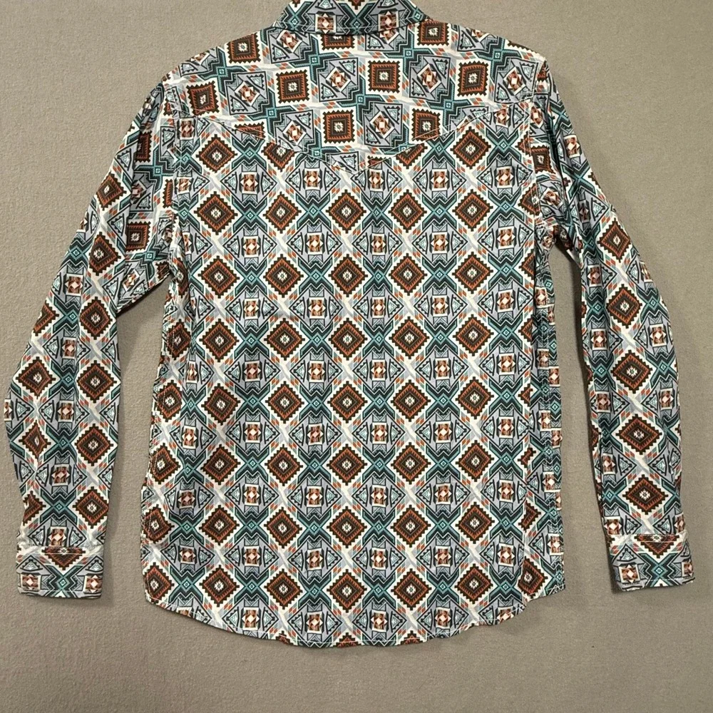 Cody James Authentic Western Apparel Pearl Snap Long Sleeve Shirt Men Size Small - Picture 9 of 9